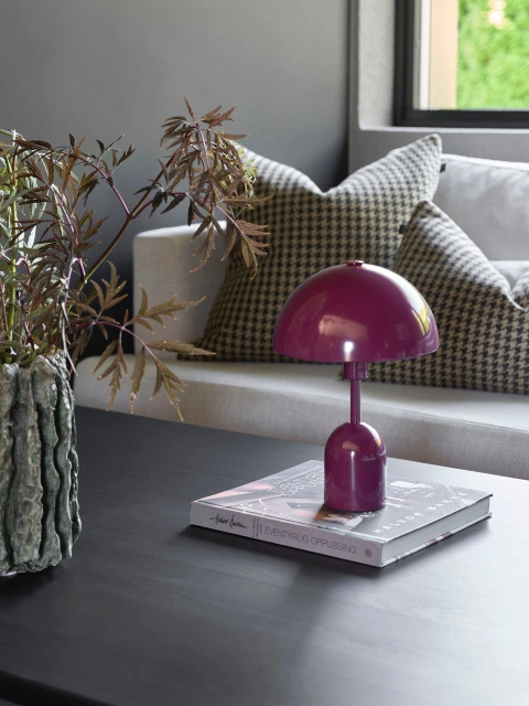 Mycena LED oppladbar bordlampe 30cm lilla