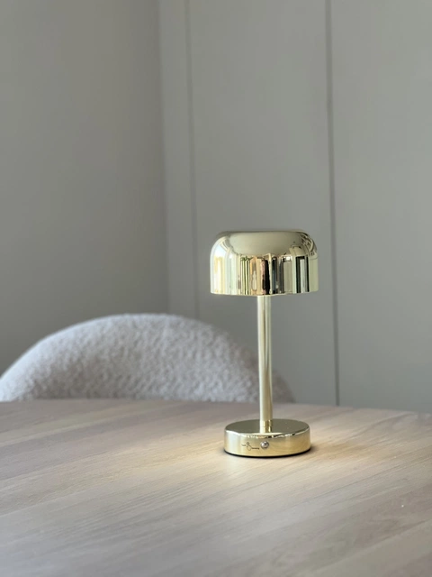 Touch LED oppladbar bordlampe 24cm gull