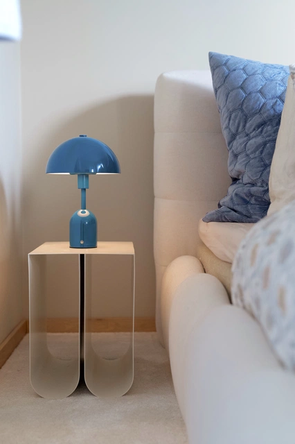 Mycena LED oppladbar bordlampe 30cm blå