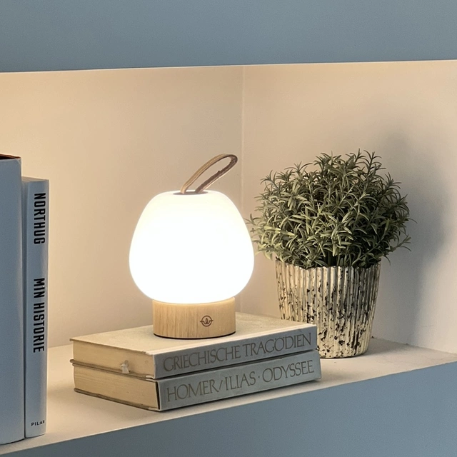 Mizar LED oppladbar bordlampe 19cm natur