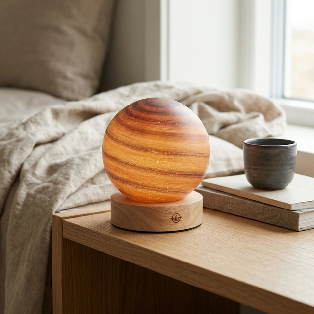 Planet LED oppladbar bordlampe 14,5cm rød