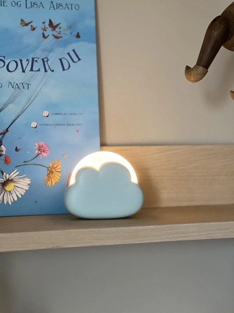 Sky nattlys LED oppladbar 7,9cm blå
