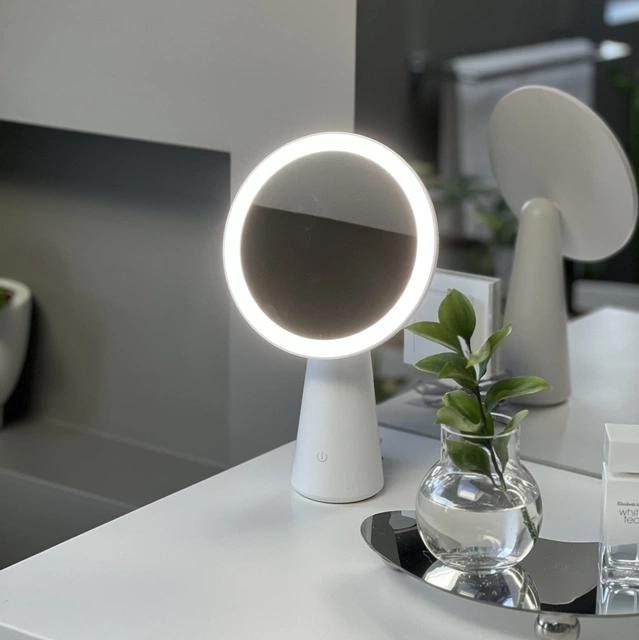 Sminkespeil LED bord oppladbar 31,5cm hvit