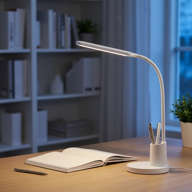 Elias LED oppladbar bordlampe 41cm hvit