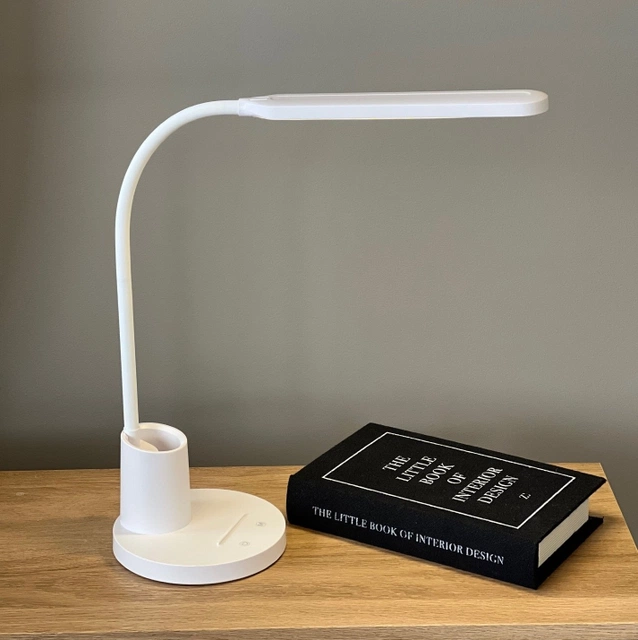 Elias LED oppladbar bordlampe 41cm hvit