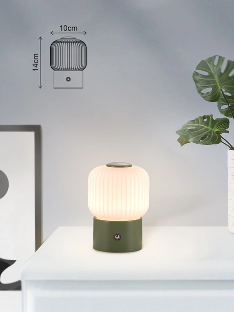 Haven Frost LED oppladbar bordlampe 14cm grønn