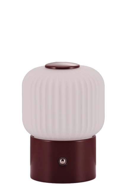 Haven Frost LED oppladbar bordlampe 14cm rød