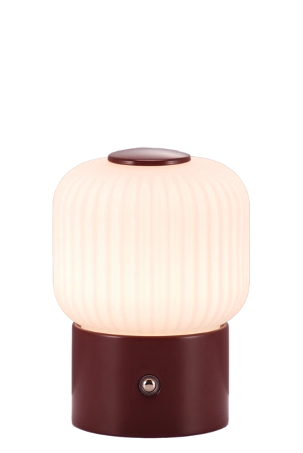 Haven Frost LED oppladbar bordlampe 14cm rød