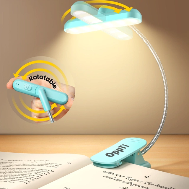 Clip Flip-light LED oppladbar boklys 7cm blå