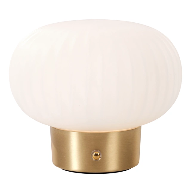 Zoe LED oppladbar bordlampe messing