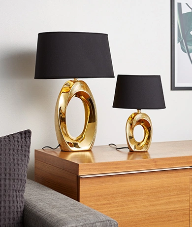 Taba bordlampe 33cm gull