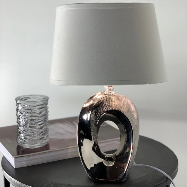 Taba bordlampe 52cm sølv