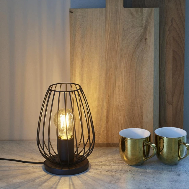Newtown bordlampe 23cm sort