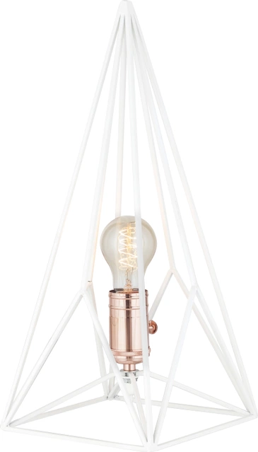 Triangel bordlampe 40cm hvit