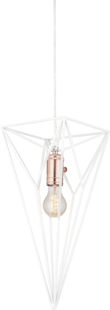 Triangel bordlampe 40cm hvit