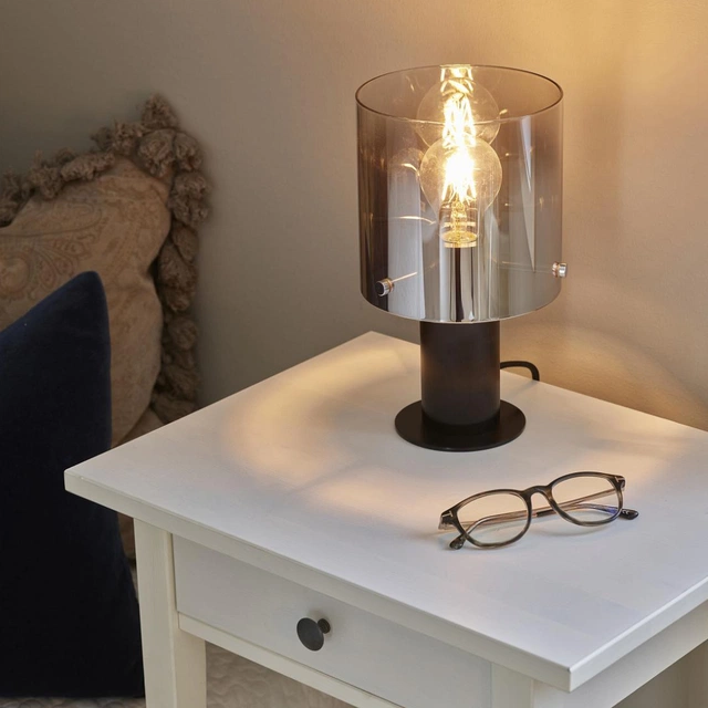 Roxy bordlampe 24cm smoke