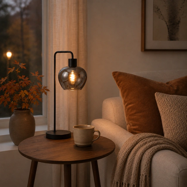 Kelly bordlampe 54cm smoke