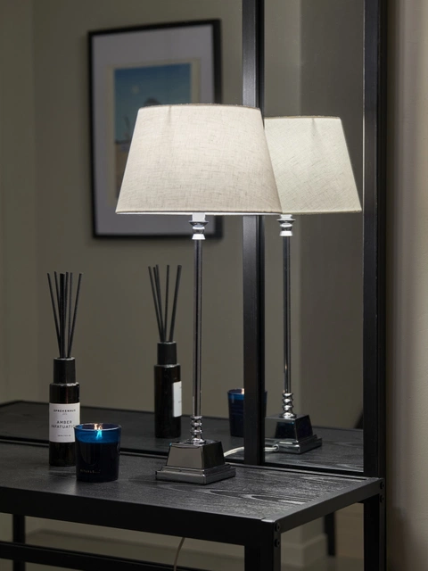 Zara bordlampe 45cm krom