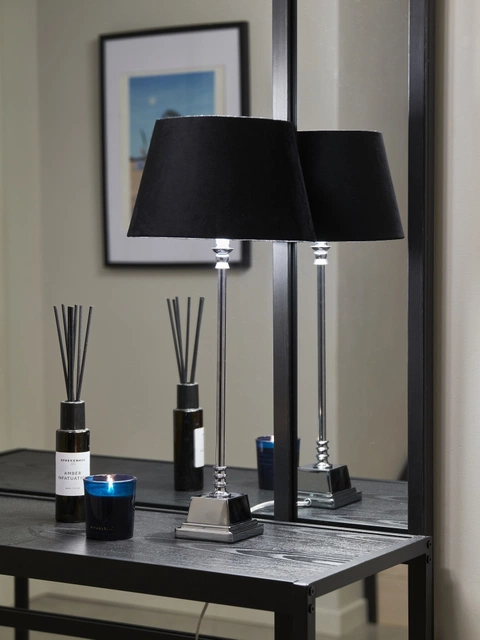 Zara bordlampe 45cm krom