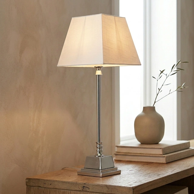 Zara bordlampe 45cm krom