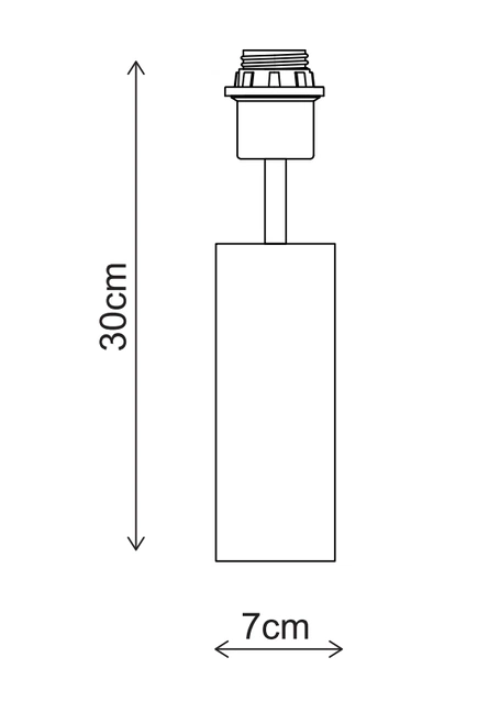 Sylvia bordlampe 30cm sort