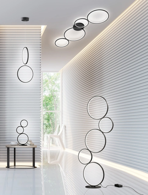 Rondo LED bordlampe 45cm sort