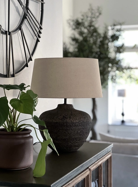 Lou bordlampe 46cm brun