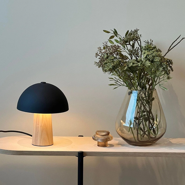 Mushroom bordlampe 24cm natur