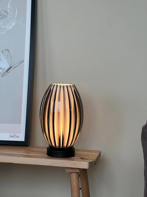 Calamaris II bordlampe 29cm smoke