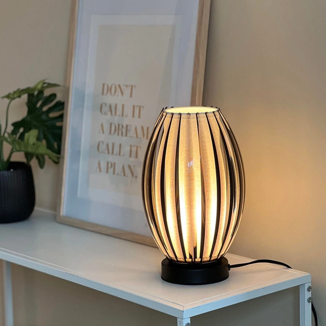 Calamaris II bordlampe 29cm smoke