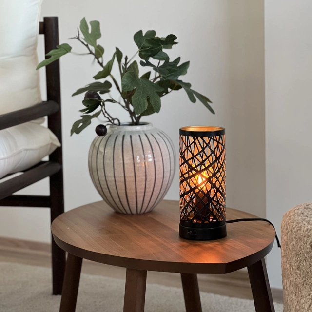 Esmeralda bordlampe 20cm sort