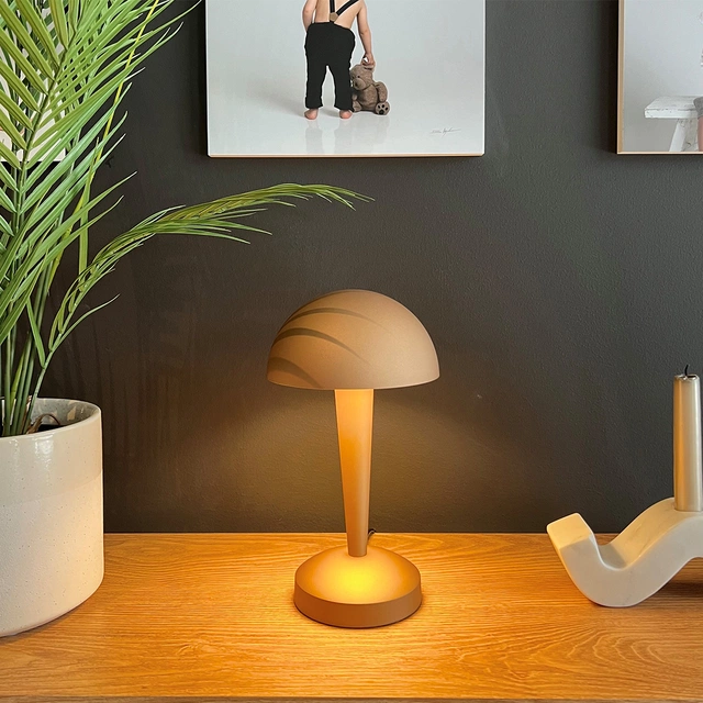 Canaria bordlampe 26,5cm brun