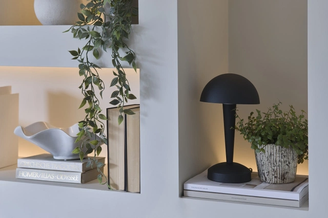 Canaria bordlampe 26,5cm sort