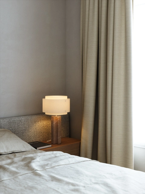 Takai bordlampe 55cm brun