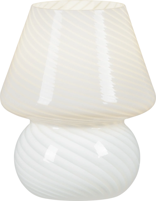 Amanita bordlampe 19cm hvit