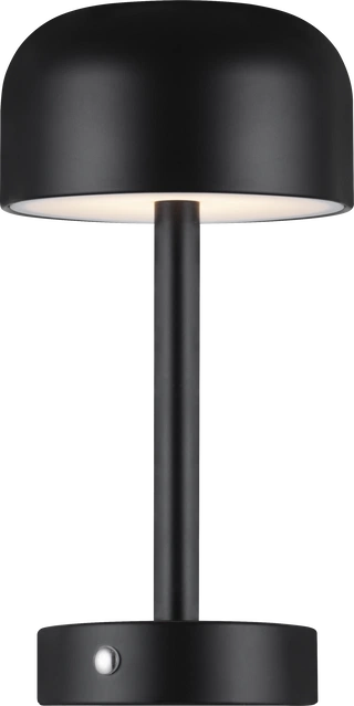 Touch LED oppladbar bordlampe 25cm sort