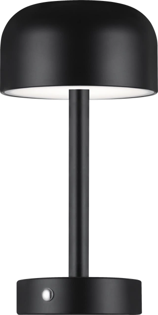 Touch LED oppladbar bordlampe 25cm sort