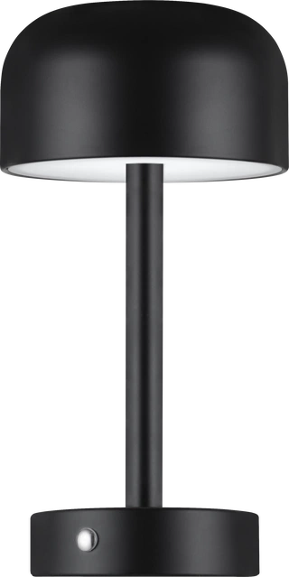 Touch LED oppladbar bordlampe 25cm sort