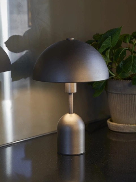 Mycena LED oppladbar bordlampe 30cm brun