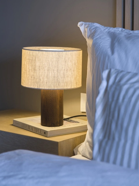 Challenge bordlampe 32cm brun