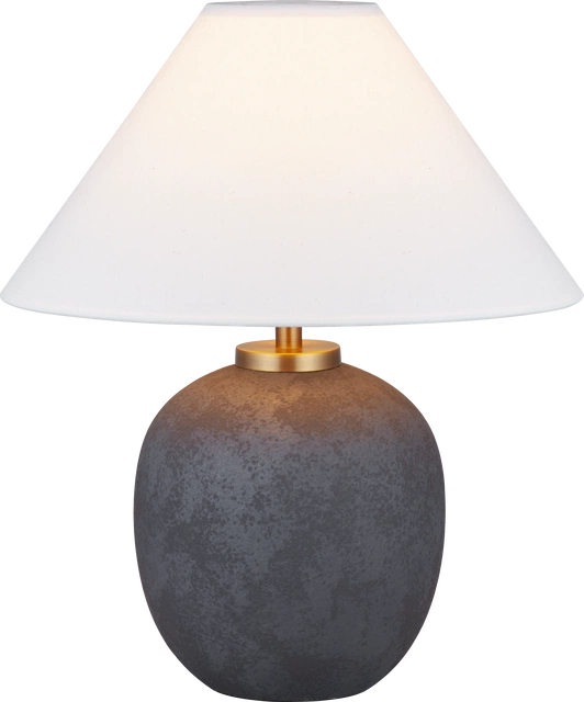 Amfora bordlampe 48cm sort