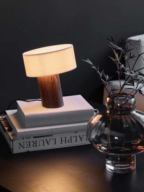 Pisa bordlampe 20cm brun