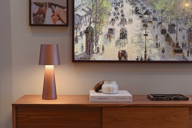 Nubian bordlampe 40cm brun