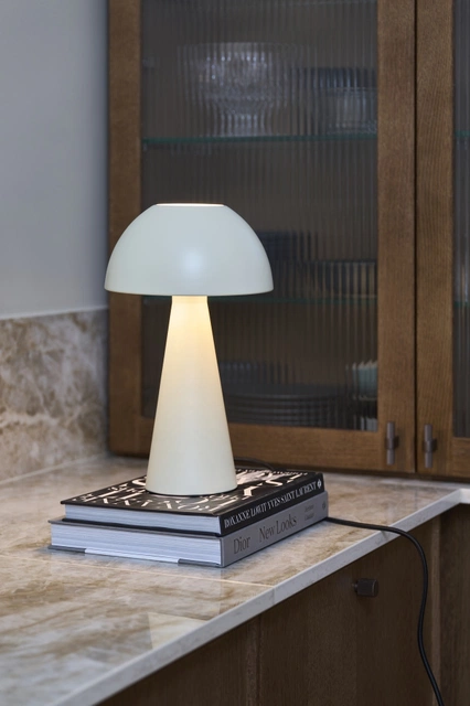 Kreta bordlampe 33cm beige