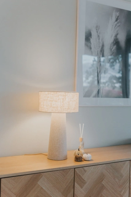 Leeroy bordlampe 30cm beige