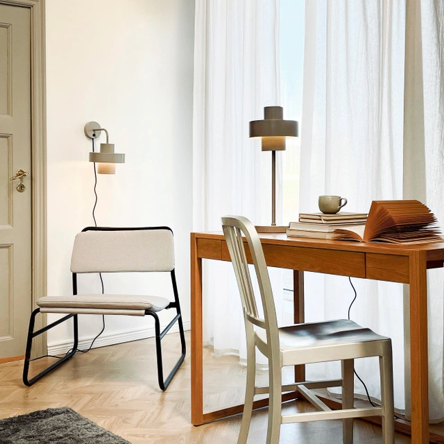 Stoke bordlampe grå