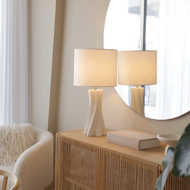 Windy 3D bordlampe 61cm hvit