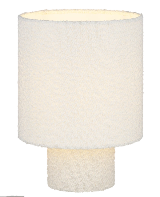 Bouclè bordlampe 42cm beige