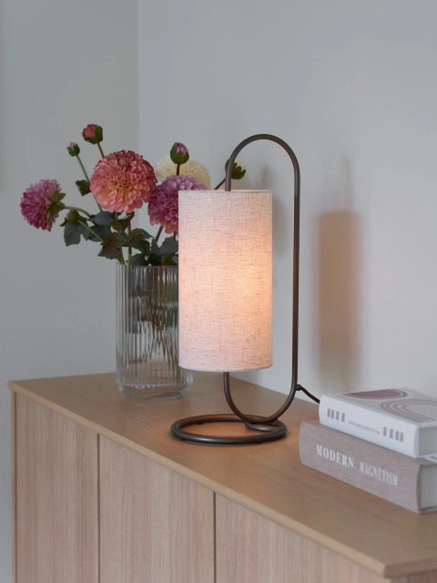 Loop bordlampe 48cm brun