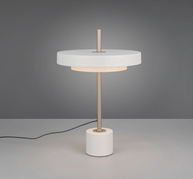 Keaton LED bordlampe 46cm grå